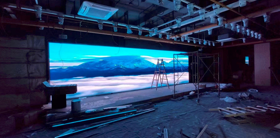 زخرفة قاعة الزفاف P3.91 شاشة LED داخلية 500x1000mm خزانة من الألومنيوم