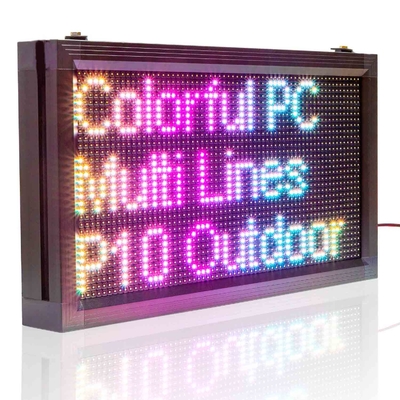 متجر OPEN Display LED علامات التمرير القابلة للبرمجة P10RGB مقاومة للماء