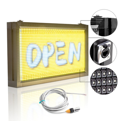 متجر OPEN Display LED علامات التمرير القابلة للبرمجة P10RGB مقاومة للماء