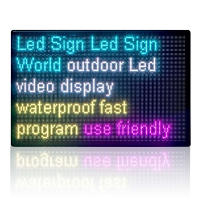 28 × 43 بوصة قابلة للبرمجة في الهواء الطلق لافتات LED الرقمية P8MM RGB بالألوان الكاملة