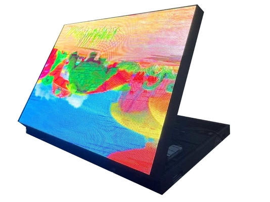 اتصال لاسلكي P4RGB شاشة LED خارجية للإعلان خزانة فتح أمامية
