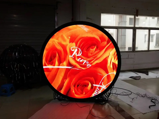 مزدوج الوجهين 400W شاشة إعلانات فيديو خارجية على شكل دائري