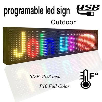 SMD3535 لوحة عرض النص LED بالألوان الكاملة مقاس 16 * 160 سم عرض رسالة نافذة السيارة