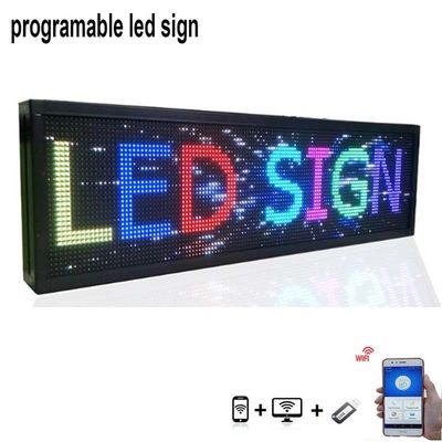 علامات رسالة LED خارجية P10 ، لافتة سيارة LED متحركة مقاس 52 × 14 بوصة