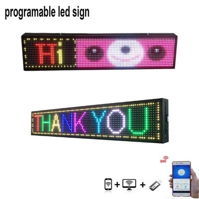 USB P5 تاكسي لاسلكي رسالة شاشة LED لنافذة لافتات بالألوان الكاملة RGB قابلة للبرمجة