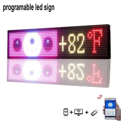علامات رسالة LED خارجية P10 ، لافتة سيارة LED متحركة مقاس 52 × 14 بوصة