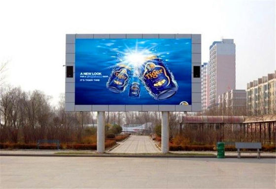 شاشة LED الخارجية الثابتة P4 خزانة ألومنيوم / فولاذية للساحة