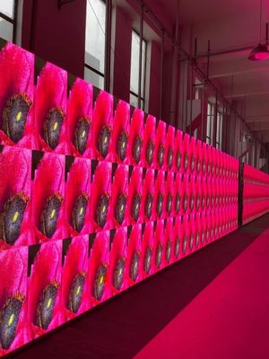 شاشة LED داخلية ثابتة 128 * 256 مم ، جدار فيديو P2RGB HD LED