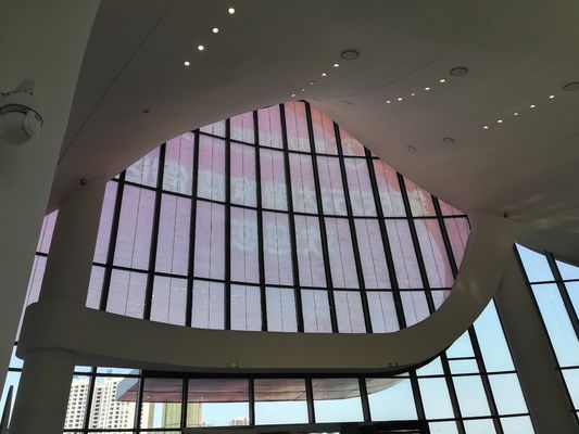 1R1G1B شاشة عرض فيلم LED شفافة ، شاشة ستارة حائط LED 4000mcd