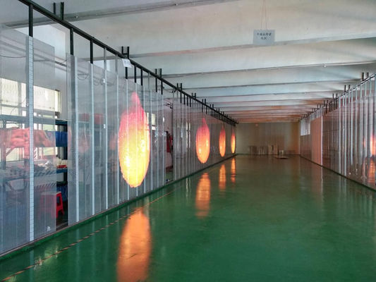 شاشة LED زجاجية شفافة P10.4 فائقة النحافة لنافذة المتجر
