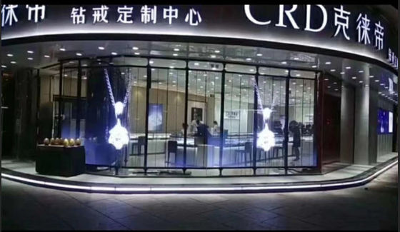 P15 زجاج شفاف LED ستارة 72 مم سمك لمتجر 4S