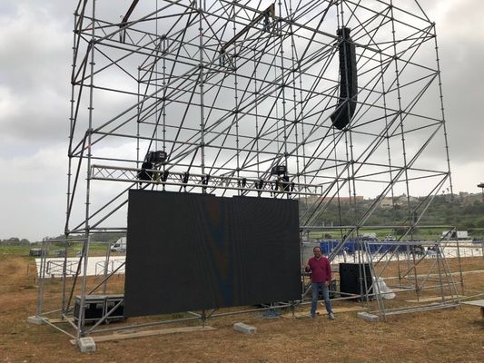 شاشة LED عالية الدقة 64 × 64 نقطة P2.5mm للإعلان