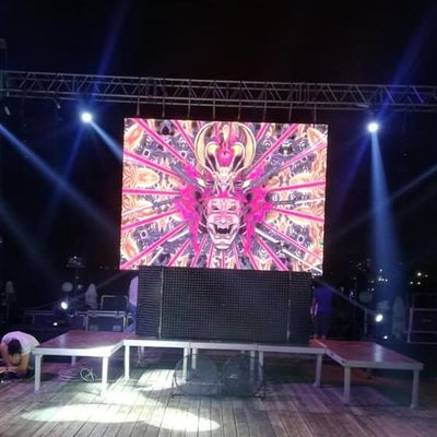شاشة LED خارجية للإيجار بالألوان الكاملة ، شاشة LED متنقلة P6mm