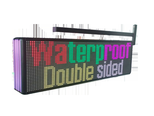 RGB بالألوان الكاملة القابلة للبرمجة التمرير لافتات LED لمتجر الإعلان