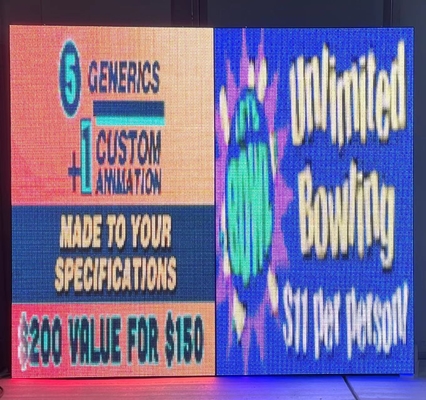 شاشة LED للنافذة الزجاجية PSE P3RGB لمطاعم ومحلات العلامات التجارية