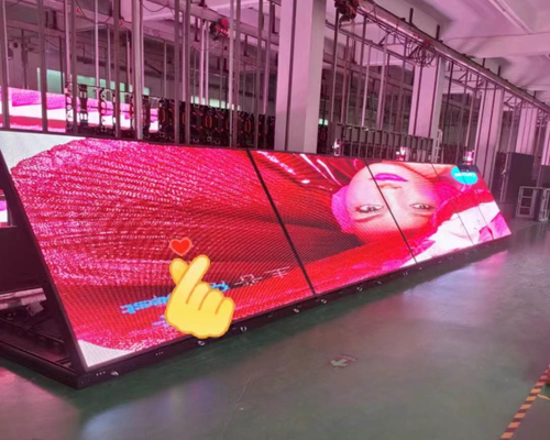 شاشة LED للمقصورة الأمامية بمقصورة حديدية P8 RGB شاشة إعلانات خارجية