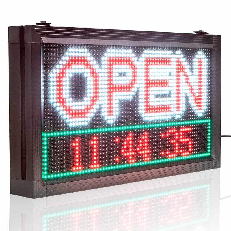 5000cd / m2 لافتات LED قابلة للبرمجة P10 OPEN لإعلان المتجر