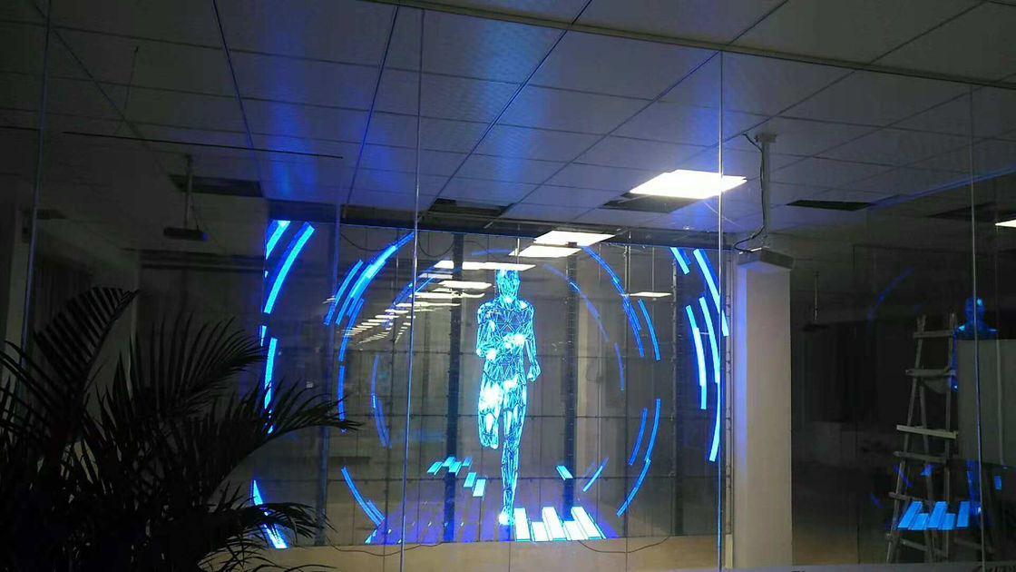 8000 نقطة SMD2121 شاشة عرض LED شفافة لتزيين المباني
